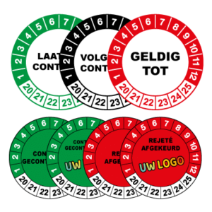 Controlelabels en nazichtetiketten