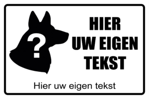 hier waak ik eigen tekst eigen hond