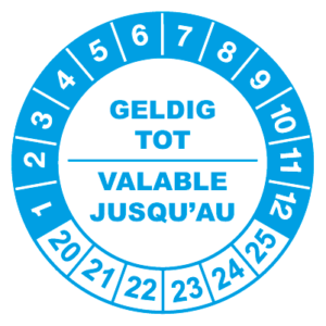 controlabel geldig tot blauw