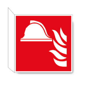 Brandbestrijdingsmiddelen haaks bordje
