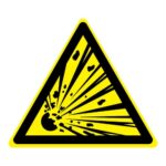 Waarschuwing explosieve stoffen