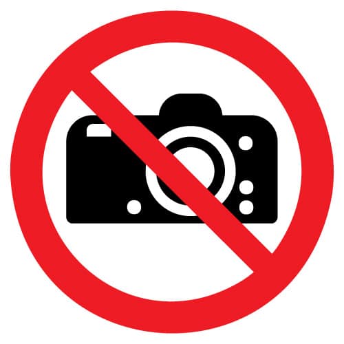 Fotograferen verboden