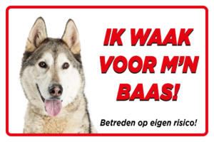 hier waak ik met husky