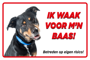 hier waak ik met rottweiler