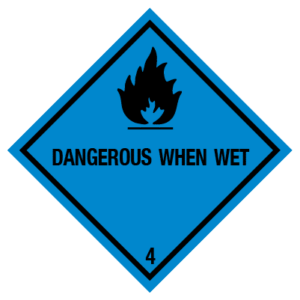 IMO label dangerous when wet