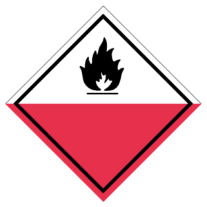 IMO label voor zelfontbranding vatbare stof
