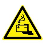 Waarschuwing gevaren door laden van accu's