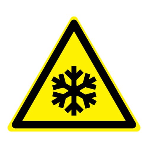 Waarschuwing lage temperatuur