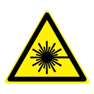 Waarschuwing laserstraal