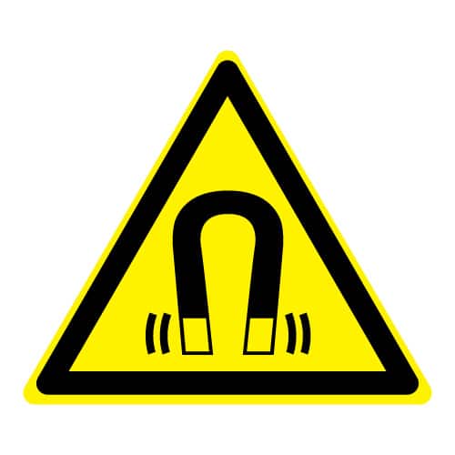 Waarschuwing magnetisch veld