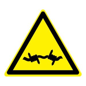 Waarschuwing prikkeldraad