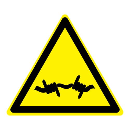 Waarschuwing prikkeldraad