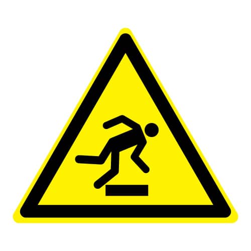 Waarschuwing struikelgevaar