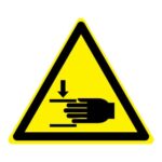 Waarschuwing verwondingen aan de hand