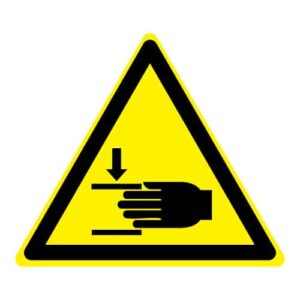 Waarschuwing verwondingen aan de hand