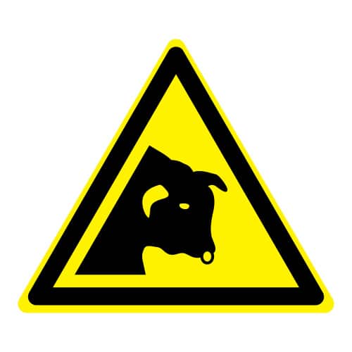 Waarschuwing stier