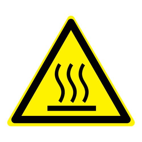 Waarshuwing warm oppervlak