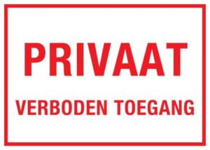 Privaat verboden toegang