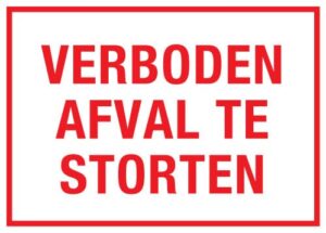 verboden afval te storten