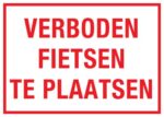 Verboden fietsen te plaatsen
