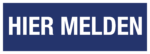 Hier melden (Blauw/wit)