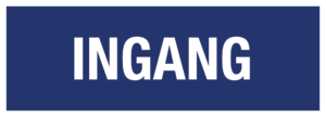 Ingang (Blauw/wit)