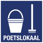 Poetslokaal (Blauw/wit)