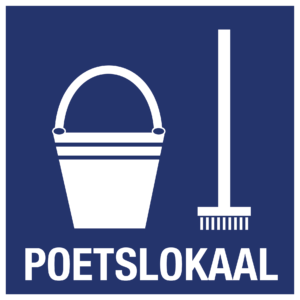 Poetslokaal (Blauw/wit)