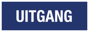 Uitgang (Blauw/wit)